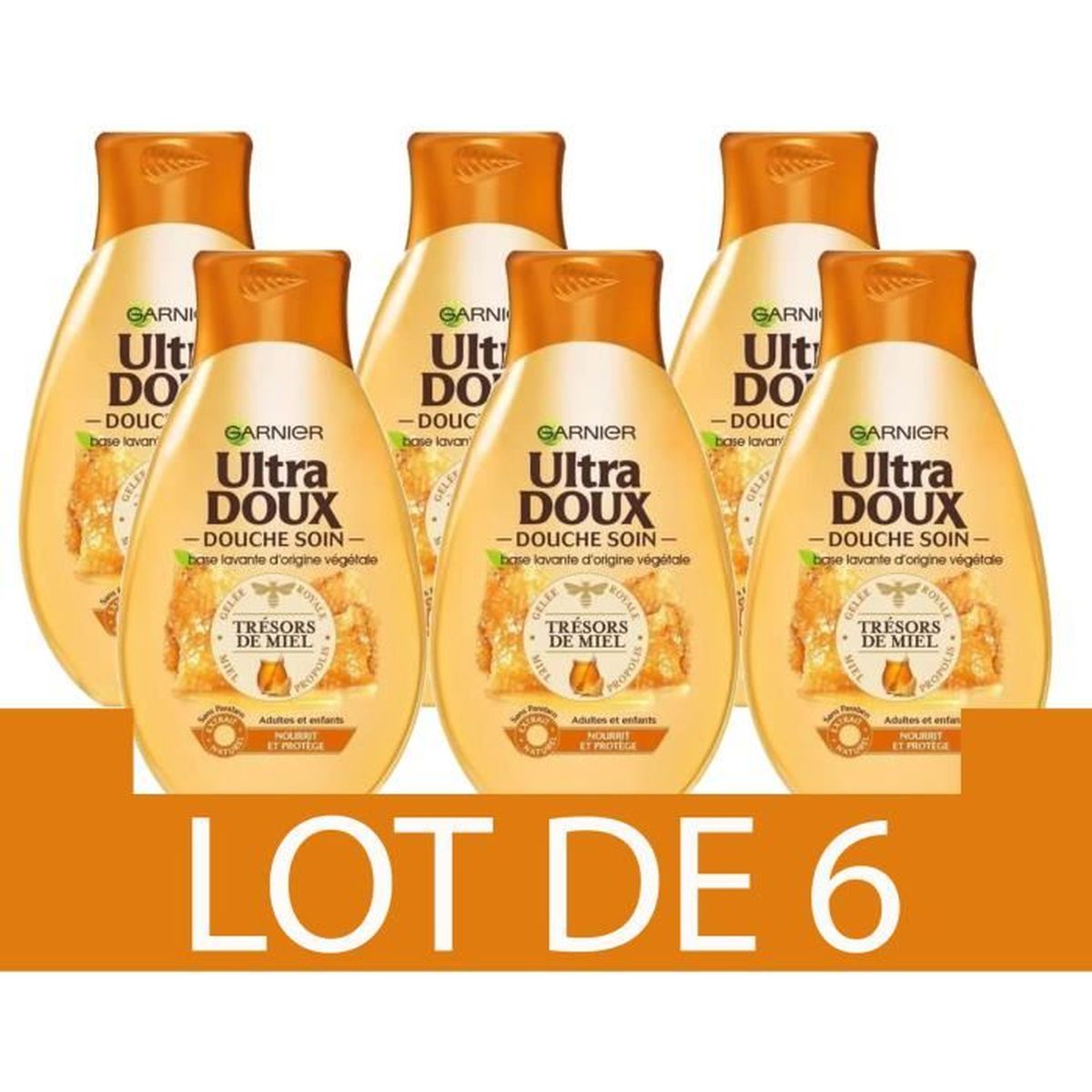 Lot De 6 Garnier Gel Douche Soin Tresors De Miel 250 Ml Cdiscount Puericulture Eveil Bebe