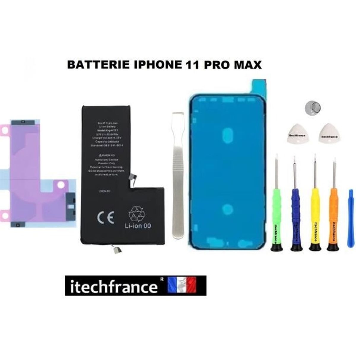 Batterie iphone 11 PRO MAX qualité origine (3190mAh), kit de
