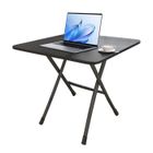 BIPLUT Table d'appoint pliante - tables de camping -Contemporain - 2-4 personnes -60*60*70CM - MDF et inoxydable - Noir