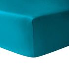 SCRAPCOOKING PARTY Drap housse - BLEU - 160 x 200 cm - 100% coton - Épaisseur 30 cm - Lavable en machine