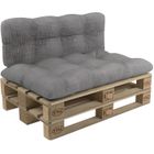 Coussins palettes Matelassé - Gris - Set 2 pièces COUSSINS DE PALETTES - 100% Polypropylène - Intérieur/Extérieur - POKAR