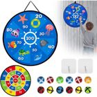 Jeu de Fléchettes - AMOUNE - Double Face Pliable - 12 Balles Collantes - 66 cm - Pour Enfants