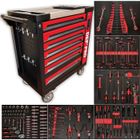 Servante d'atelier - Pleine (166outils) - 7 tiroirs - DEFPRO - Acier - Rouge