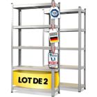 Rayonnage pour charges lourdes Lakota - KARAT - Capacité jusqu'à 875 kg - Galvanisé 180 x 90 x 40 cm