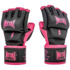 Gants de combat libre - mma noir et rose Metal Boxe Taille - L
