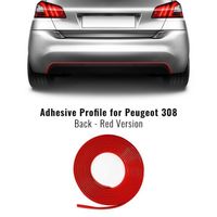 Profil Adhésif Postérieur pour Peugeot 308 Voiture, Rouge