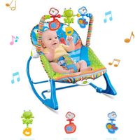 Transat musical pour bébé Berceau électrique Siège balançoire à 3 Positions,6 mois-3ans