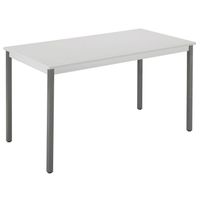 Table multi-usages gris clair L 120 x P 60 cm - Éco - piétement gris - anthracite