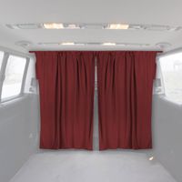 Rideau de séparation de cabine pour VW Transporter T6 2015-2019 Rouge Tissu