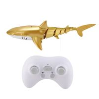 Bateau télécommandé VGEBY - Jouet de requin de piscine électrique RC 2.4G - Simulation de jouets bateau Or