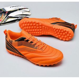 ECELEN Chaussures de Football pour Adolescent – Conception Antidérapante – Crampons Courts – orange
