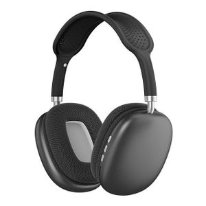 CASQUE - ÉCOUTEURS Noir-Casque d'écoute sans fil Bluetooth P9, de hau