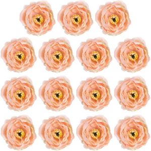 FLEUR ARTIFICIELLE Artificiel Fleur Tête, 15 Pcs Faux Fleurs Têtes Vr
