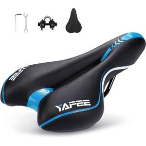 SELLE - TIGE DE SELLE Selle de Vélo en Cuir Rembourré pour Hommes et Fem