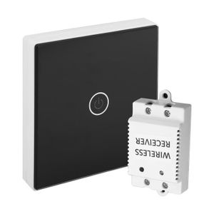 BADGE RFID - CARTE RFID PAR - Commutateur tactile 12V Unidirectionnel Sans Fil Télécommande Tactile Lampe Murale Panneau De Co bricolage badge Noir