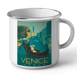 AFFICHE - POSTER Mug en Métal Emaillé Venise Italie Affiche Poster 