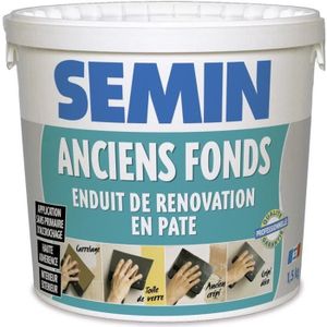 SOUS-COUCHE - ENDUIT Enduit de rénovation pour les supports irréguliers Anciens Fonds Semin - intérieur-extérieur - seau de 1,5 kg
