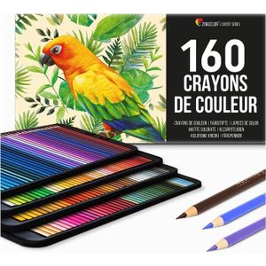 CRAYON DE COULEUR Zenacolor 160 Crayons de Couleur, avec Boîte de Rangement - Set de 160 Couleurs Uniques et Différentes - Dessin, Esquisse, Color3