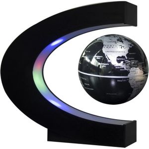 GLOBE TERRESTRE DORSION Globe flottant avec lères LED en forme de C magnétique à lévitation pour décoration de bureau (Noir)5