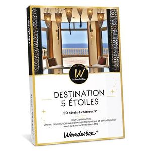 COFFRET SÉJOUR Wonderbox - Coffret cadeau pour couple - Destination 5 étoiles - Sélection de 50 séjours d’exception