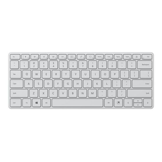 Microsoft Designer Compact Keyboard – Clavier Bluetooth Compact AZERTY – Gris Glacier