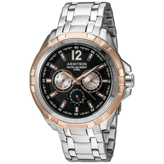 Montre Homme Armitron 20 5095BKRG Argent Cdiscount Bijouterie