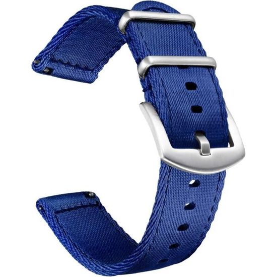 INO Design Bracelet De Montre FKM Caoutchouc Universel 20mm 22mm - Dégagement Rapide, Ajustable - Homme Femme