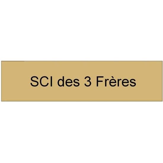 PLAQUE OU ETIQUETTE de boite aux lettres 2 lignes - Or 100x25mm EUR 5