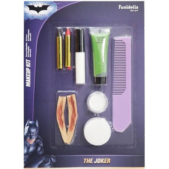Kit Maquillage du Joker pour enfant et adulte Super héros, DC Comics, Méchants, accessoire pour déguisement
