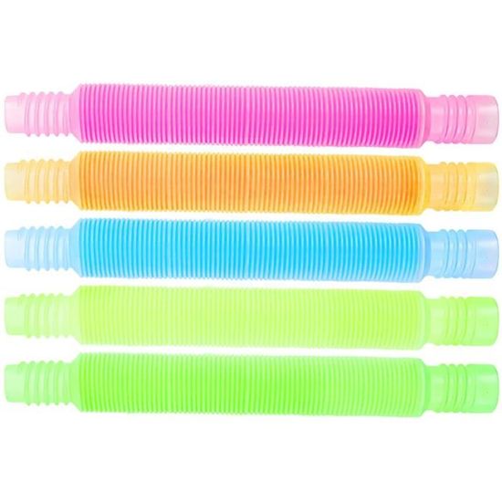 Mini tubes de pop jouets sensoriels lumineux tube pop lumineux multicolore tuyau extensible éducatif pour enfants outils sens 122