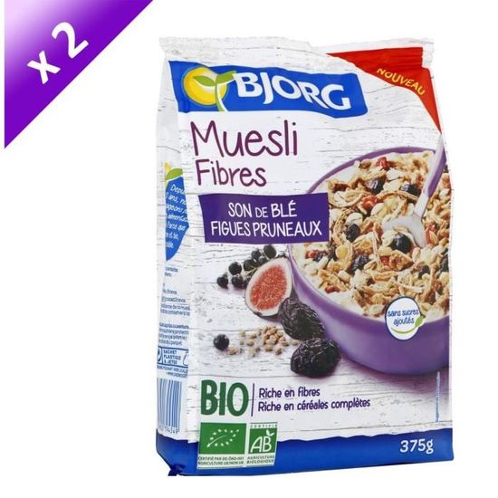 [LOT DE 2] Muesli Fibres 375g Cdiscount Au quotidien