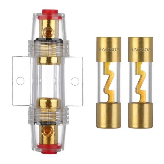 Tomzz Audio 5800-050 Mini Porte-fusible ANL Transparent Pour Câbles Jusqu'à 25qmm 2 X 150A Fusible