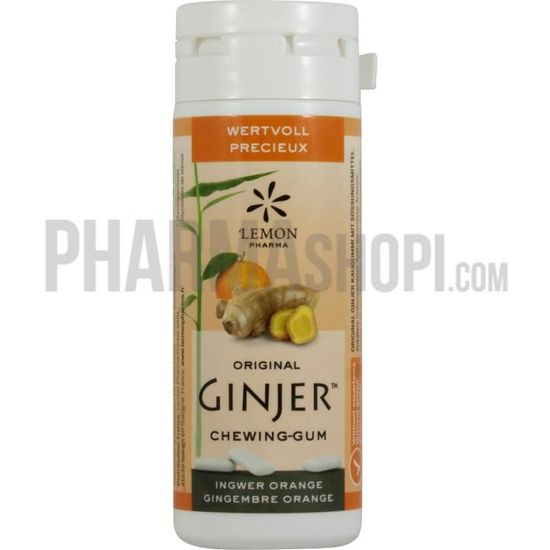 Lemon Pharma Ginjer ChewingGum Gingembre Goût Orange 30g Cdiscount