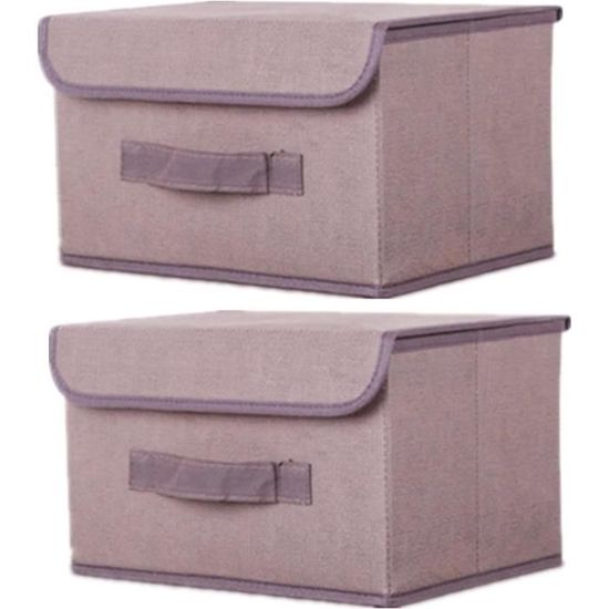 Bacs Rangement étroits En Tissu - Lot De 2, 40x10x10 Cm, Pliables, Pour Tiroirs Et Placards