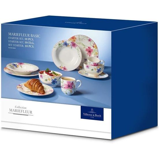 Villeroy & Boch For Me – Ensemble 4 Pièces Expresso Tasses + Soucoupes Porcelaine Premium Blanc, Design Épuré Et Élégant