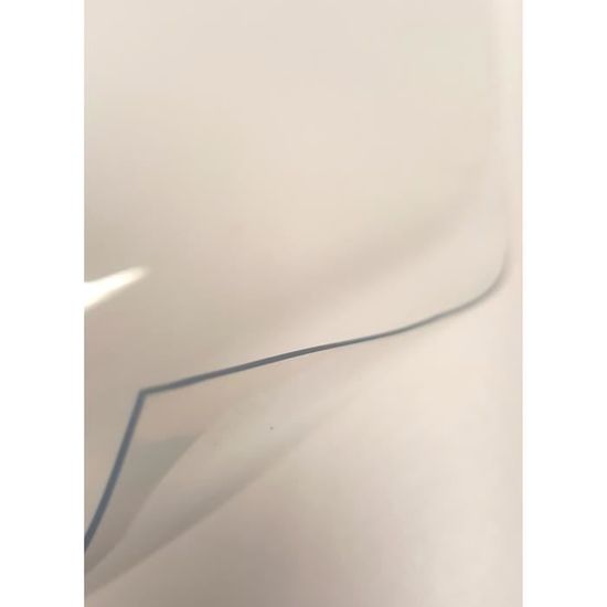 Nappe Transparente - Ovale 140 x 200 cm - 0,50 mm d'épaisseur - Largeur 140 cm - Roulé sur Tube (sans Plis)