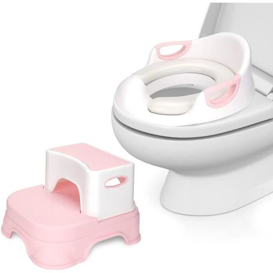 Réducteur Toilette Enfant 2 En 1 Avec Marche Orzbow - Pot Bébé Hauteur Réglable Vert