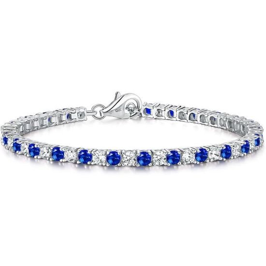 Bracelet tennis rond en argent - Bijoux Argent/Doré