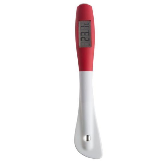 Spatule Thermomètre 2-en-1 Inox/Silicone – Contrôle Précis Température + Mélange Facile