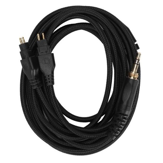 Câble Audio Compatible Sennheiser HD650/HD600/HD580 - 6.35mm & 3.5mm, Noir, Neuf - Marque ABLET