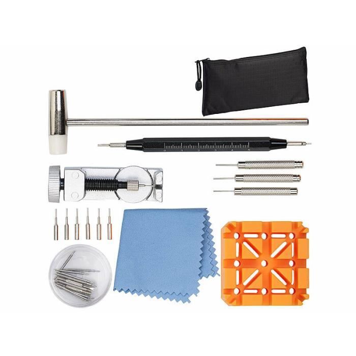 Kit de réparation pour montre-bracelet 26 pièces avec sac de rangement