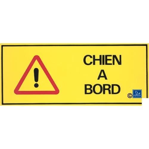 AUTOCOLLANT RECT.CHIEN A BORD - E0183