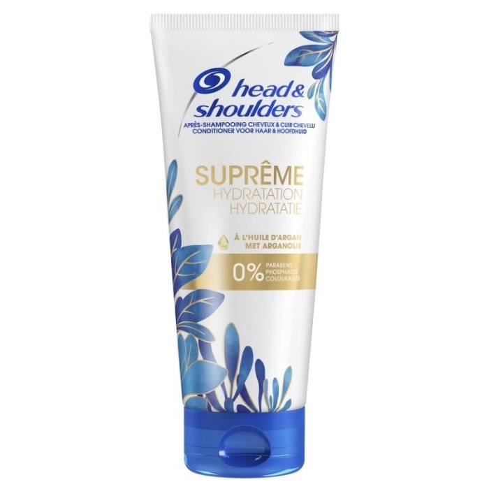 Head & Shoulders Après-Shampooing Antipelliculaire Suprême Hydratation à l’Huile d’Argan 220ml (lot