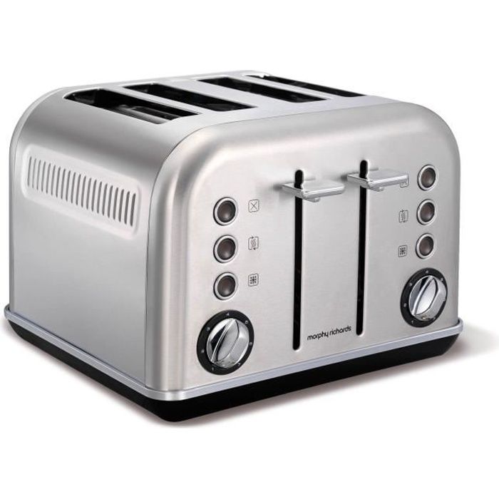 MORPHY RICHARDS Grille-pain Accents Refresh - 4 Tranches - Gris inox