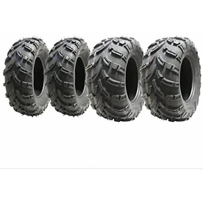 Set De 4 Quad Pneus 25x10-12 & 25x8-12 6ply Atv Pneu E Marqué Route Légal