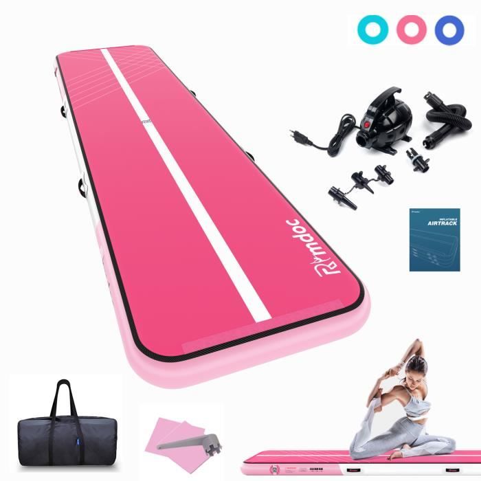 4M Airtrack Pro Piste d'acrobatie gonflable tapis de gymnastique matelas de fitness piste de tumbling avec pompe à air électrique