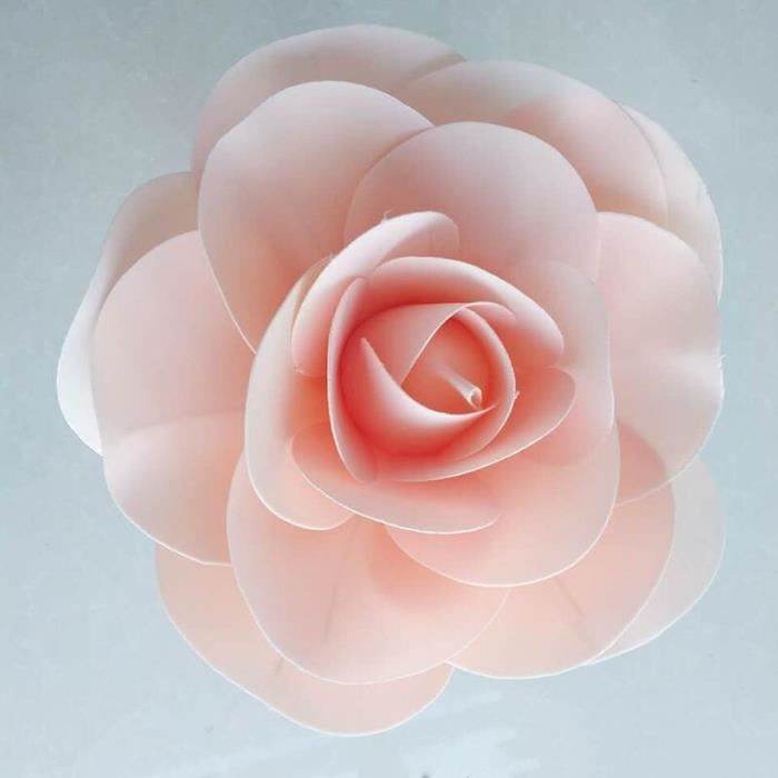 Décoration florale,Grandes Roses artificielles en mousse,ensemble de mur de fleur de mariage de Style - Type light pink - 50cm
