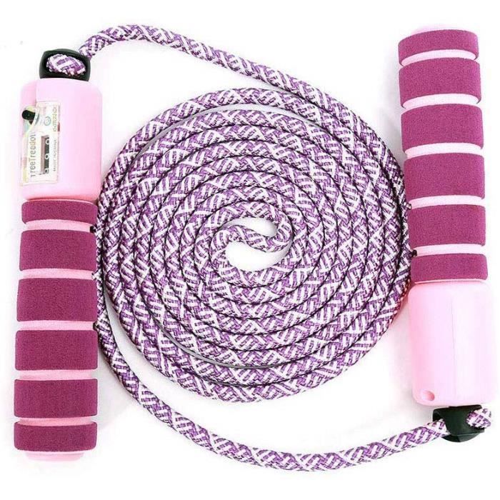 Corde à Sauter réglable,Jump Skipping Rope ,Corde a Sauter Enfant, Adulte, Compteur intégré