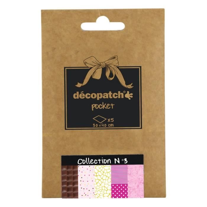 Decopatch - Deco Pocket 5 feuilles 30x40cm - Collection N 3