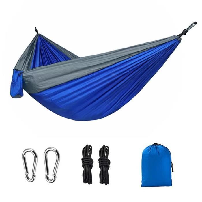 Hamac extérieur double 270 x 140 cm, résistant et durable - Charge max 300kg, portable pour voyages, plage et jardin